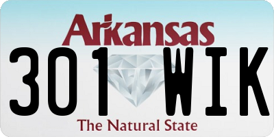 AR license plate 301WIK