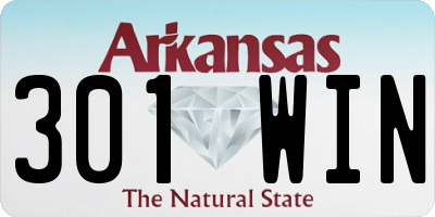 AR license plate 301WIN