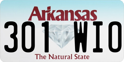 AR license plate 301WIO
