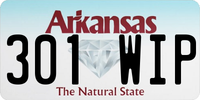 AR license plate 301WIP