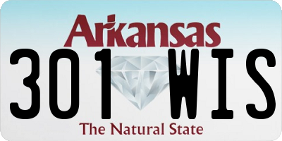 AR license plate 301WIS
