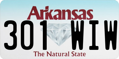 AR license plate 301WIW