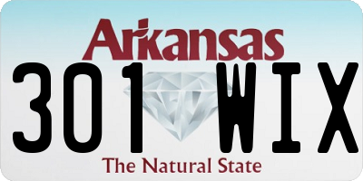 AR license plate 301WIX