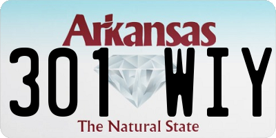 AR license plate 301WIY
