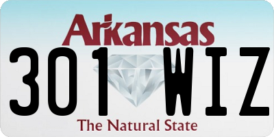 AR license plate 301WIZ