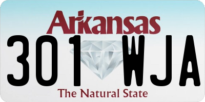 AR license plate 301WJA