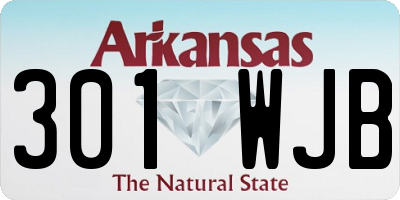 AR license plate 301WJB