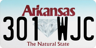 AR license plate 301WJC