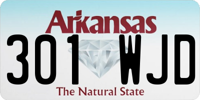 AR license plate 301WJD