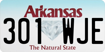 AR license plate 301WJE