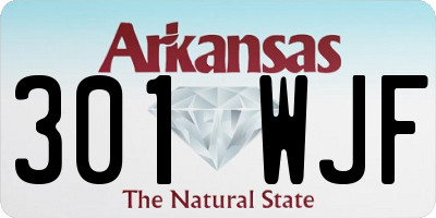 AR license plate 301WJF