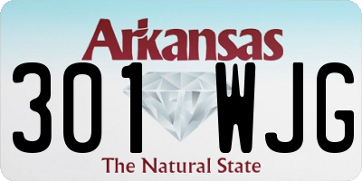 AR license plate 301WJG