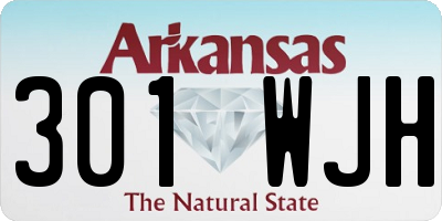 AR license plate 301WJH