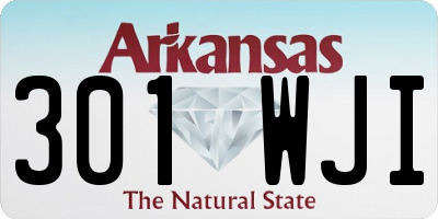 AR license plate 301WJI