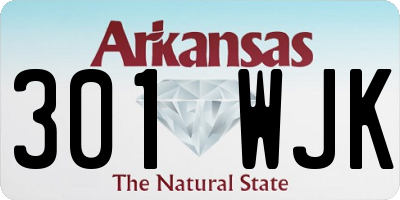 AR license plate 301WJK