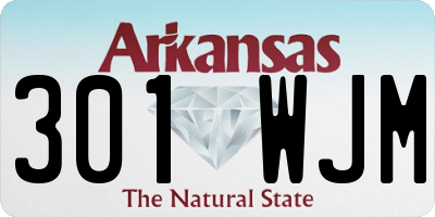 AR license plate 301WJM