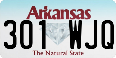 AR license plate 301WJQ