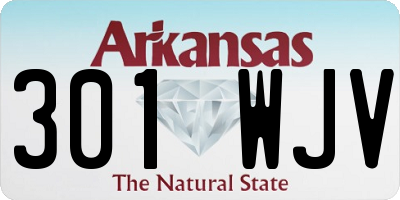 AR license plate 301WJV