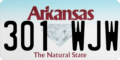 AR license plate 301WJW