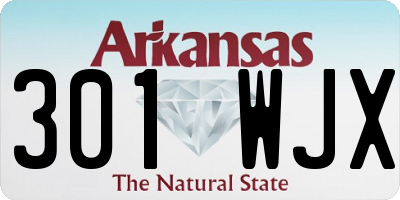 AR license plate 301WJX