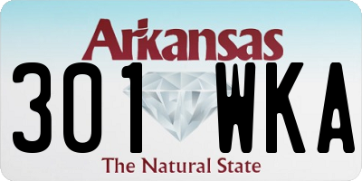 AR license plate 301WKA