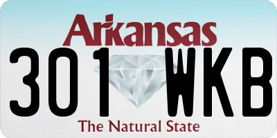 AR license plate 301WKB