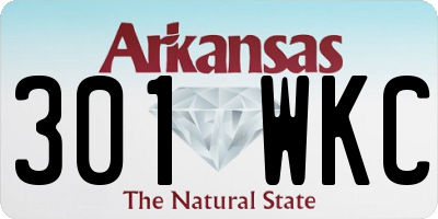 AR license plate 301WKC