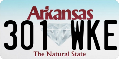 AR license plate 301WKE