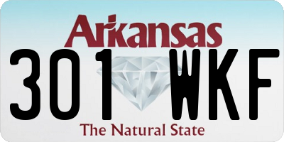 AR license plate 301WKF