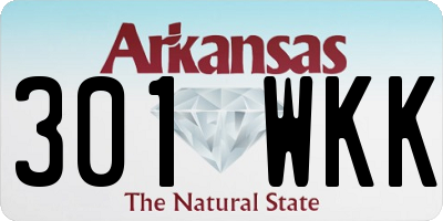 AR license plate 301WKK
