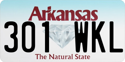 AR license plate 301WKL