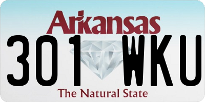 AR license plate 301WKU
