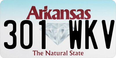 AR license plate 301WKV