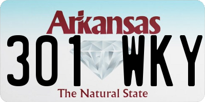 AR license plate 301WKY