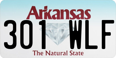 AR license plate 301WLF