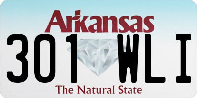 AR license plate 301WLI