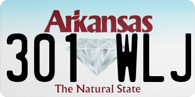 AR license plate 301WLJ