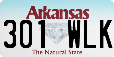 AR license plate 301WLK