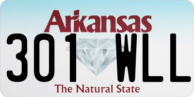 AR license plate 301WLL