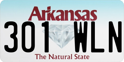 AR license plate 301WLN