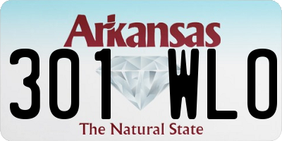 AR license plate 301WLO
