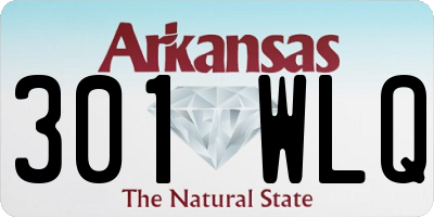 AR license plate 301WLQ