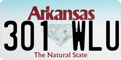 AR license plate 301WLU
