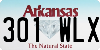 AR license plate 301WLX