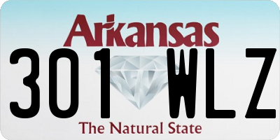 AR license plate 301WLZ