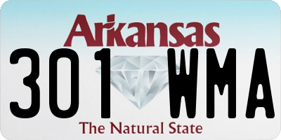 AR license plate 301WMA