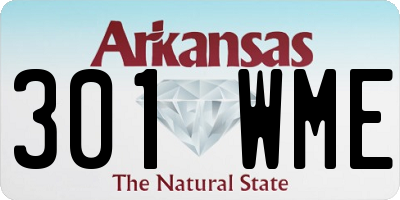 AR license plate 301WME