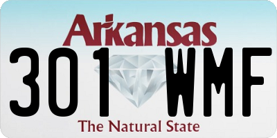AR license plate 301WMF