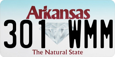 AR license plate 301WMM