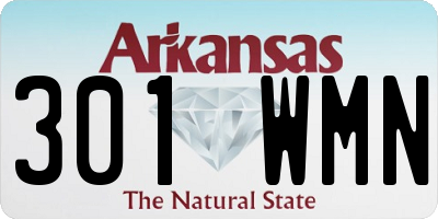 AR license plate 301WMN